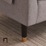  Ghế sofa băng vải nỉ đẹp BT303 Klatovy dài 2m2 màu xám ghi 