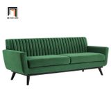  Ghế sofa văng sang trọng BT108 dài 2m xám đen vải nhung 