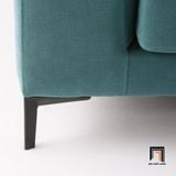  Bộ ghế sofa góc L 2m4 x 2m2 GT52 Porlan vải nhung nỉ xanh lá 