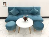  Bộ ghế sofa bed bật giường xanh dương vải nhung dài 1m72 