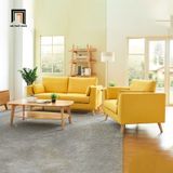  Bộ ghế sofa phòng khách xinh xắn KT114 Ufor màu vàng vải nỉ 