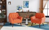  Ghế sofa đơn 1 chỗ ngồi DT97 Chopda màu cam cho shop tiệm 