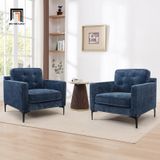  Ghế sofa đơn gia đình sang trọng DT109 Lavoris vải nỉ xanh đậm 
