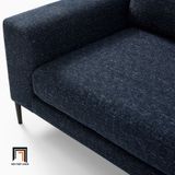  Ghế sofa băng dài 2m màu xanh đậm BT119 Harper vải nỉ bố 