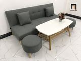  Bộ ghế sofa giường đa năng xám đen lông chuột dài 1m72 