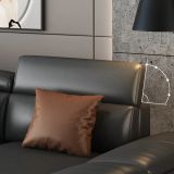  Bộ ghế sofa băng cao cấp BT289 Souris 2m5 da công nghiệp đen 