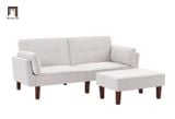  Ghế sofa bed giường nằm GB53 Armisen 2m xám trắng vải nỉ nhung 