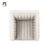  Ghế sofa đơn xinh xắn trang trí DT35 Brant vải nỉ trắng kem 