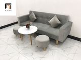  Bộ ghế sofa giá rẻ thông minh BTV 2m xám tro vải nhung 