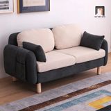  Sofa băng nhỏ gọn cho nhà trọ BT156 Scandy 1m5 phối màu vải nỉ 