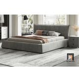  Giường ngủ bọc da giả Pu GN57 Elsie 1m6 x 2m sang trọng 
