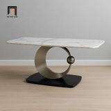  Bàn trà mặt đá khung chân hình trăng BTPK31 Panamint 1m x 50 