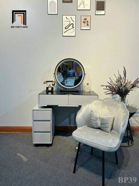 bàn trang điểm hiện đại nhỏ gọn dài 80cm