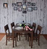  Bộ bàn ăn 4 ghế gia đình 28-KH4-G07-B108 màu walnut đẹp 