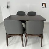  Bộ bàn ghế ăn gia đình 31-KH4-G13-B92 4 ghế ngồi bọc da giả 