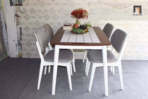 bộ bàn ghế ăn phối màu xinh xắn