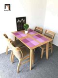  Bộ bàn ăn ghế ngồi bọc nệm 35-KH4-G29-B107 sang trọng 
