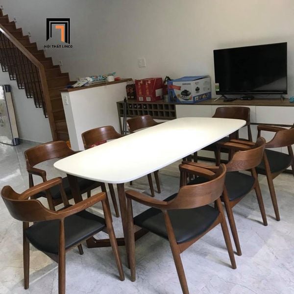 bộ bàn ăn 6 ghế gỗ tự nhiên giá rẻ