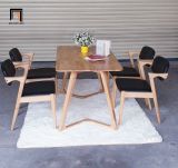  Set bàn ăn gia đình 4 chỗ ngồi 38-KH4-G43-B92 nệm da Pu 
