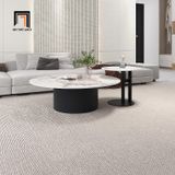  Bàn sofa tròn mặt đá ceramic BSF82 Lasea đường kính 70cm 