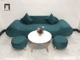 Bộ ghế sofa băng thuyền SFT dài 2m xanh lá vải nhung giá rẻ 