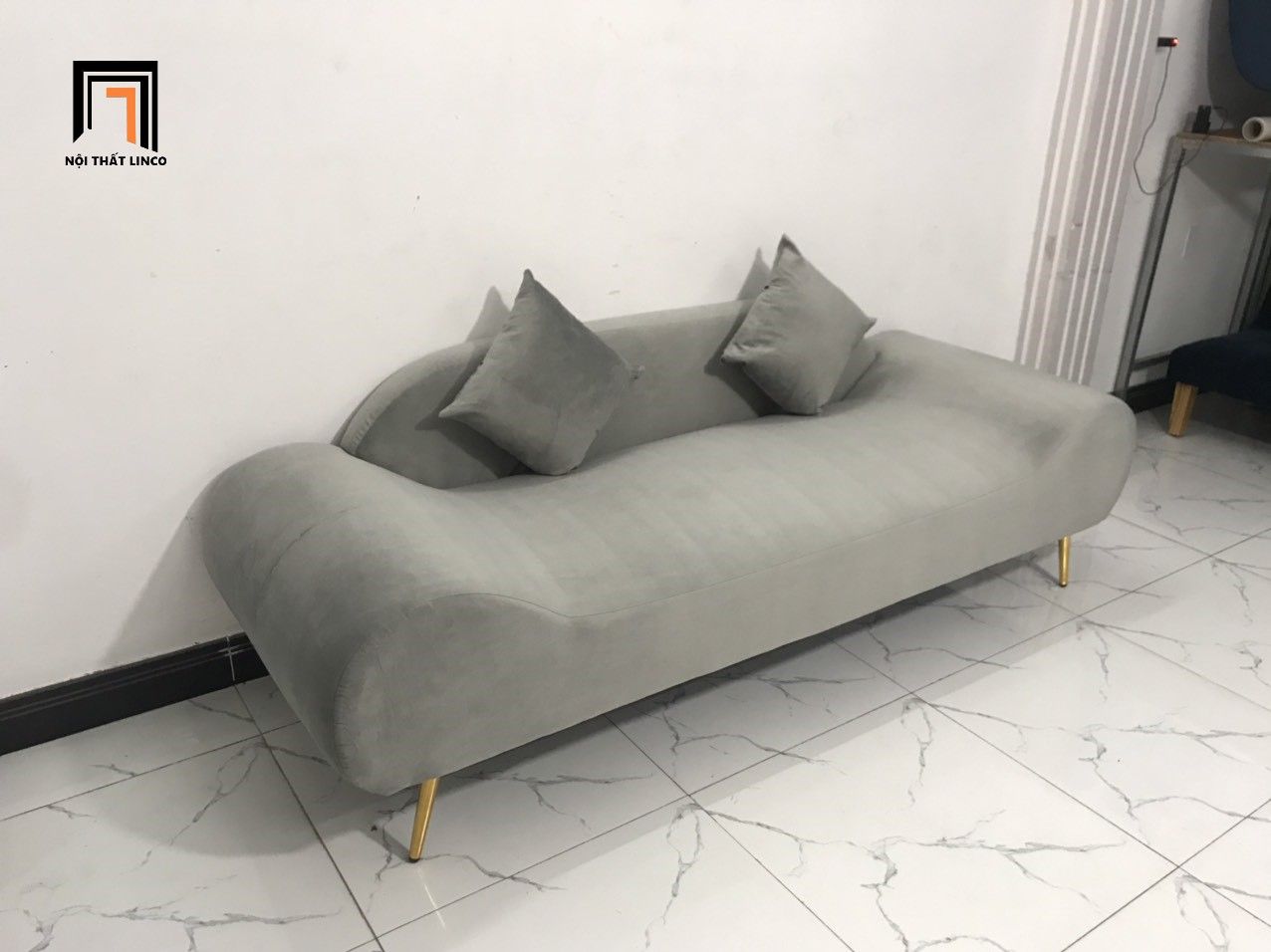  Bộ ghế sofa băng thuyền BL9 SFT 2m hiện đại xám lông chuột 