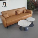  Cặp bàn trà mặt đá đẹp BTPK33 Medow khung chân sắt xòe 
