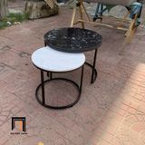  Cặp bàn trà phòng khách đá đen trắng BTPK10 Katuwo giá rẻ 
