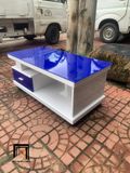  Bàn trà chữ nhật mặt kính xanh dương BTPK14 Talawa 1m giá rẻ 