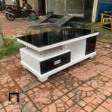  Bàn trà phòng khách giá rẻ BTPK17 Sebring 1m màu trắng đen 