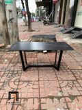  Bàn trà chữ nhật 1m x 50 mặt đá đen BTPK21 Peralta chân sắt 