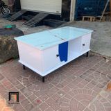  Bàn trà chữ nhật xinh xắn 1m x 50 BTPK26 Balam kính giả đá 
