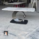  Bàn trà mặt đá khung chân hình trăng BTPK31 Panamint 1m x 50 