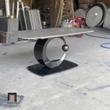  Bàn trà mặt đá khung chân hình trăng BTPK31 Panamint 1m x 50 