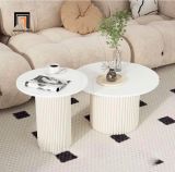  Cặp 2 bàn trà mặt đá đen trắng BTPK72 Liberteen cho shop tiệm 