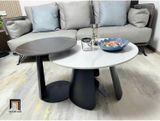  Cặp bàn trà mặt đá đẹp BTPK33 Medow khung chân sắt xòe 