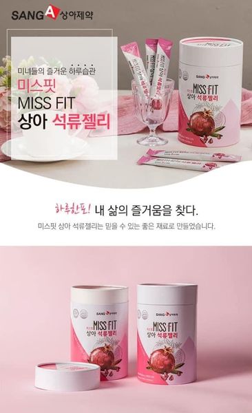 Thạch Lựu Bổ Dưỡng, Đẹp Da Sanga Miss Fit hộp 30 gói