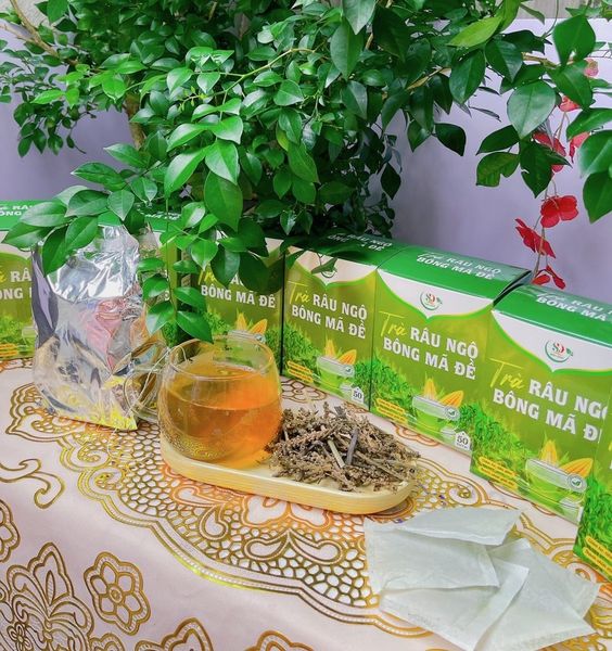 Trà râu ngô bông mã đề 50 túi lọc