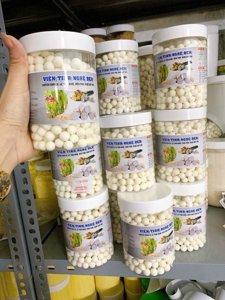 500g Viên tinh nghệ đen mật ong nguyên chất bao kiểm định số 12