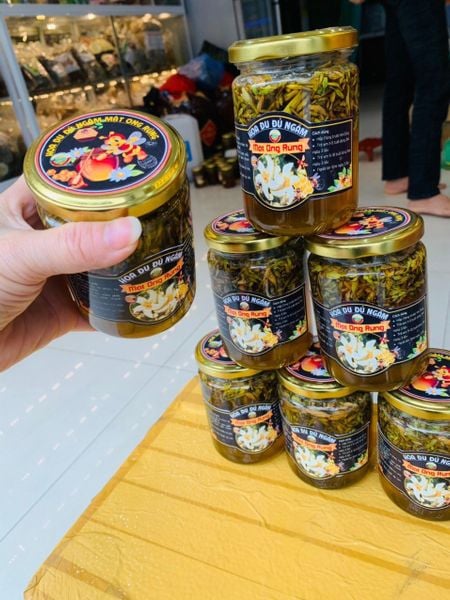 500ml Hoa đu đủ đực ngâm mật ong sẵn