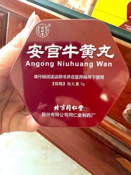 An cung ngưu hoàng Đồng Nhân Đường hộp đỏ 1 viên hàng chính hãng