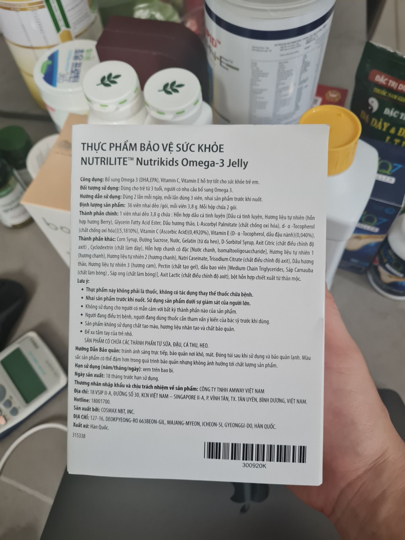 NPP giá 560k NUTRILITE Nutrikids Omega3 Jelly Amway Thảo Dược 2B