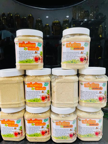 500g Bột gừng nguyên chất, trà gừng nguyên chất và trà gừng hòa tan