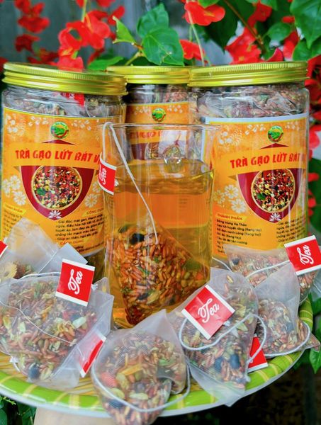 Trà hoa gạo lứt bát vị thượng hạng gạo Nhật