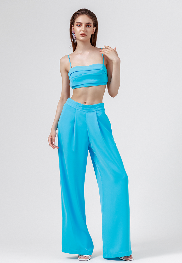 Set Lụa Áo 2 Dây - Quần Lụa Ống Rộng – Cashew