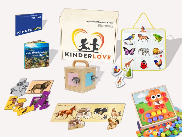 Đồ chơi Montessori - 18- Hộp Đồ Chơi Tập Trung - Đồ Chơi Thông Minh Cho Bé 18-19 Tháng Tuổi