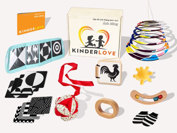 Đồ chơi Montessori - 00- Hộp Đồ Chơi Ánh Sáng - Đồ Chơi Cho Trẻ Sơ Sinh và 1 Tháng Tuổi