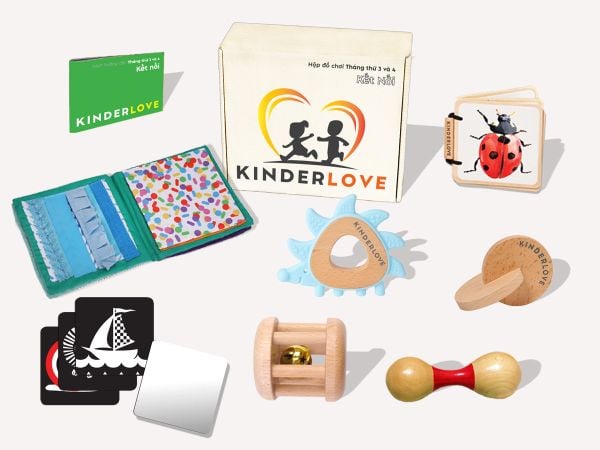 Đồ chơi Montessori - 02- Hộp Đồ Chơi Kết Nối - Đồ Chơi Cho Trẻ Sơ Sinh 2-3 Tháng Tuổi