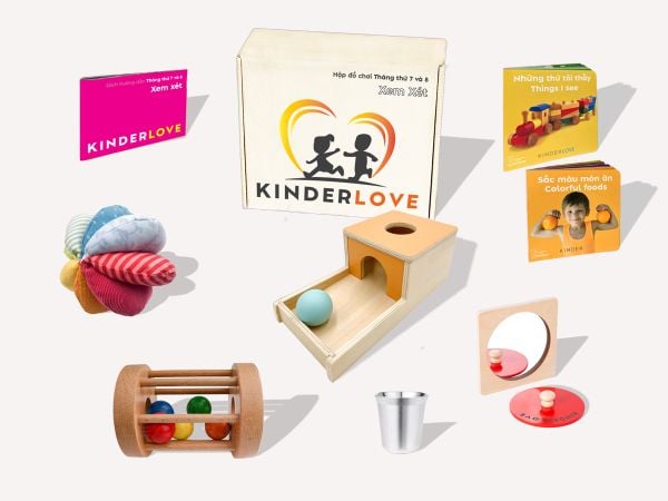 Đồ chơi Montessori - 06- Hộp Đồ Chơi Xem Xét - Đồ Chơi Trí Tuệ Cho Bé 6-7 Tháng Tuổi