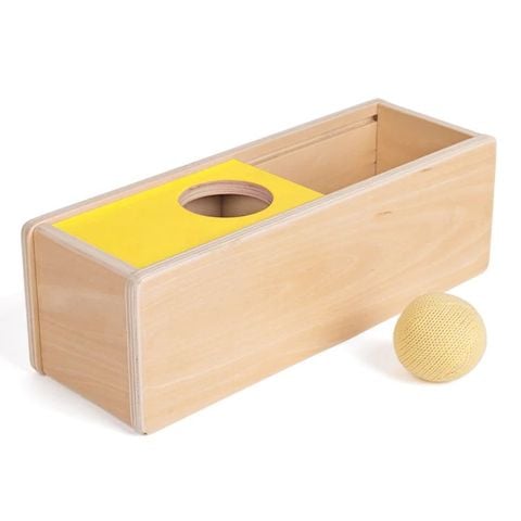  Hộp Gỗ Nắp Trượt và Bóng Len - Đồ Chơi Gỗ Montessori